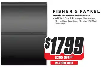 The Good Guys Double DishDrawer Dishwasher offer
