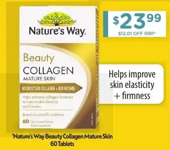 Chemist Warehouse Nature's Way Beauty Collagen Mature Skin 60 Tablets offer