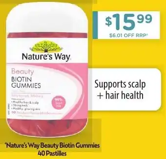 Chemist Warehouse *Nature's Way Beauty Biotin Gummies 40 Pastilles offer