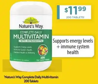 Chemist Warehouse *Nature's Way Complete Daily Multivitamin 200 Tablets offer