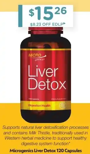 Chemist Warehouse Microgenics Liver Detox 120 Capsules offer