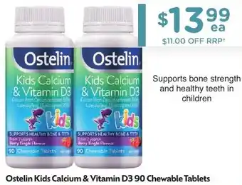 Ostelin Kids Calcium & Vitamin D3 90 Chewable Tablets