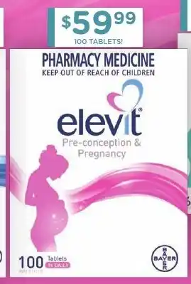 Chemist Warehouse Elevit Pre-conception & Pregnancy 100 Tablets offer