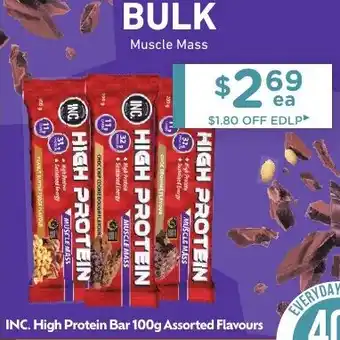 Chemist Warehouse INC. High Protein Bar 100g Assorted Flavours offer