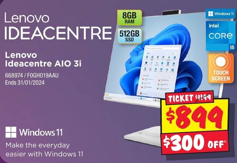 Lenovo Ideacentre AIO 3i offer at JB HiFi