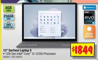 JB Hi-Fi 13" Surface Laptop 5 offer
