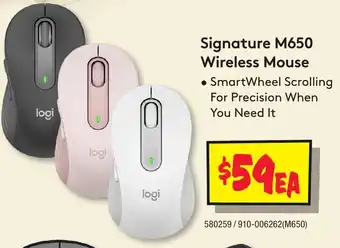 JB Hi-Fi Signature M650 Wireless Mouse offer