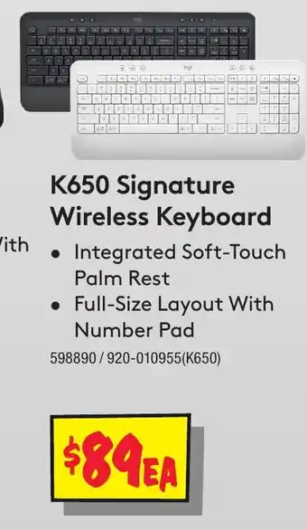 JB Hi-Fi K650 Signature Wireless Keyboard offer