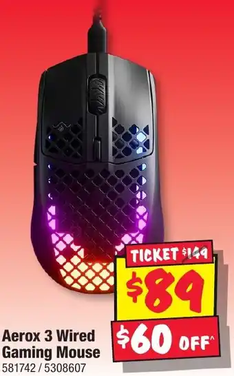 JB Hi-Fi Aerox 3 Wired Gaming Mouse offer