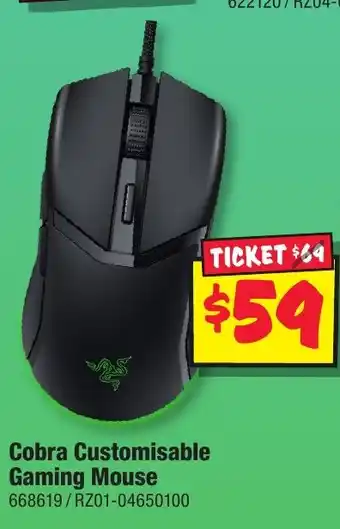 JB Hi-Fi Cobra Customisable Gaming Mouse offer