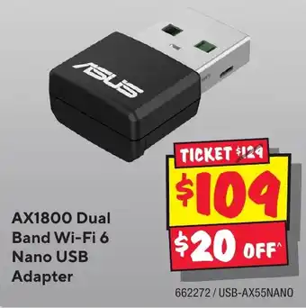 JB Hi-Fi AX1800 Dual Band Wi-Fi 6 Nano USB Adapter offer