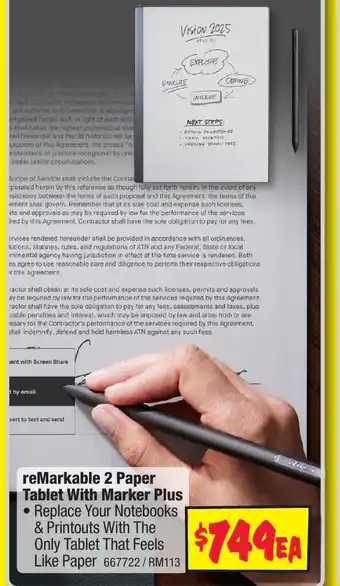 JB Hi-Fi remarkable 2 Paper Tablet With Marker Plus offer