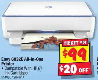 JB Hi-Fi Envy 6032E All-In-One Printer offer