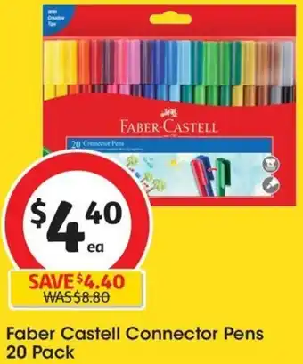 Coles Faber Castell Connector Pens 20 Pack offer