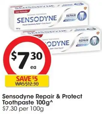 Coles Sensodyne Repair & Protect Toothpaste 100g offer