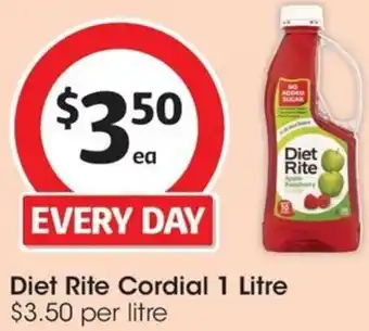 Diet Rite Cordial 1 Litre