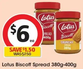 Coles Lotus Biscoff Spread 380g-400g offer
