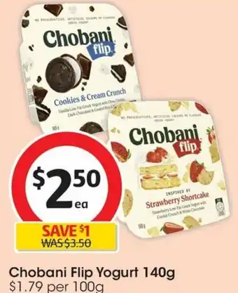 Coles Chobani Flip Yogurt 140g offer