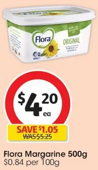 Coles Flora Margarine 500g offer