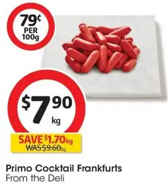 Coles Primo Cocktail Frankfurts offer