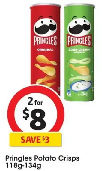 Coles Pringles Potato Crisps 118g-134g offer