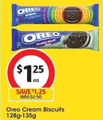 Coles Oreo Cream Biscuits 128g-135g offer