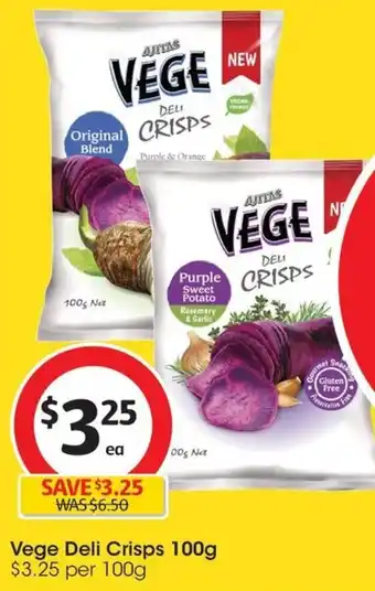 Coles Vege Deli Crisps 100g offer