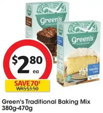 Coles Green's Traditional Baking Mix 380g-470g offer