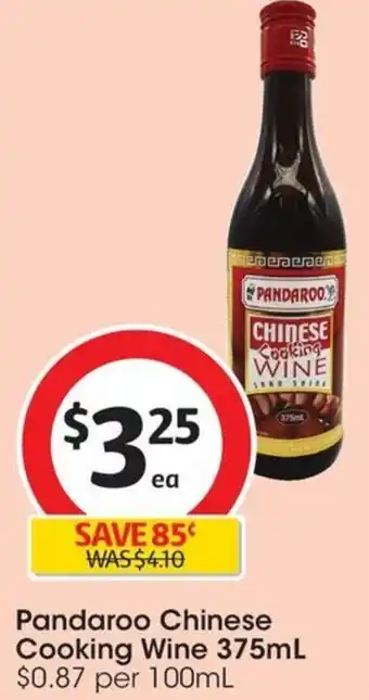 Coles Pandaroo Chinese Cooking Wine 375mL offer