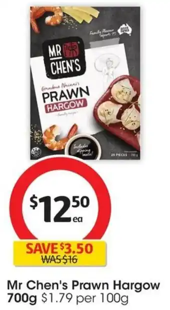 Coles Mr Chen's Prawn Hargow 700g offer