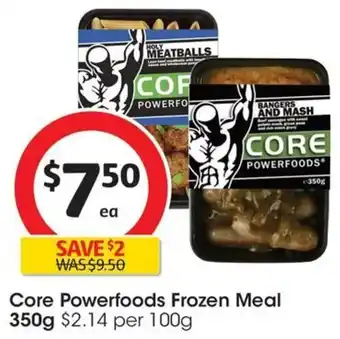 Coles Core Powerfoods Frozen Meal 350g offer