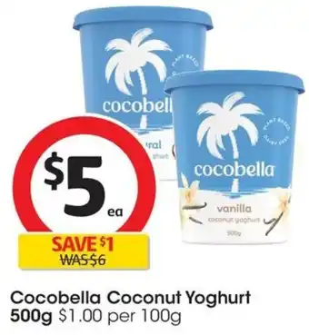 Coles Cocobella Coconut Yoghurt 500g offer