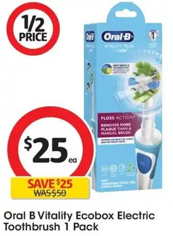 Coles Oral B Vitality Ecobox Electric Toothbrush 1 Pack offer