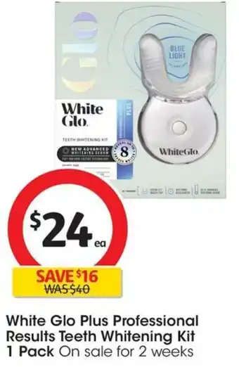 Coles White Glo Plus Professional Results Teeth Whitening Kit 1 Pack offer