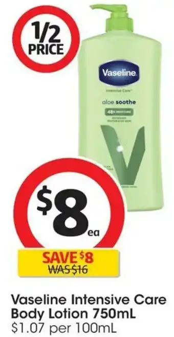 Coles Vaseline Intensive Care Body Lotion 750mL offer
