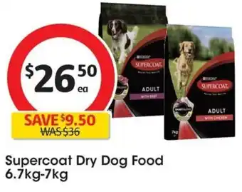 Coles Supercoat Dry Dog Food 6.7kg-7kg offer