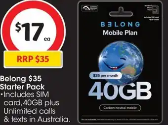 Coles Belong Starter Pack offer