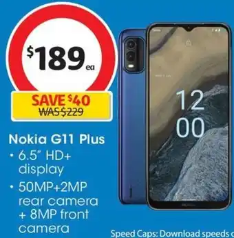 Coles Nokia G11 Plus offer