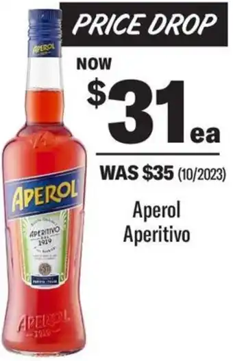 Coles Aperol Aperitivo offer