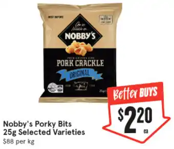IGA Nobby's Porky Bits 25g Selected Varieties offer
