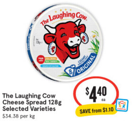 The Laughing Cow Cheese Spread 128g Selected Varieties Offer At Iga