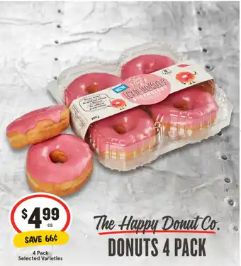 IGA The Happy Donut Co. DONUTS 4 PACK offer