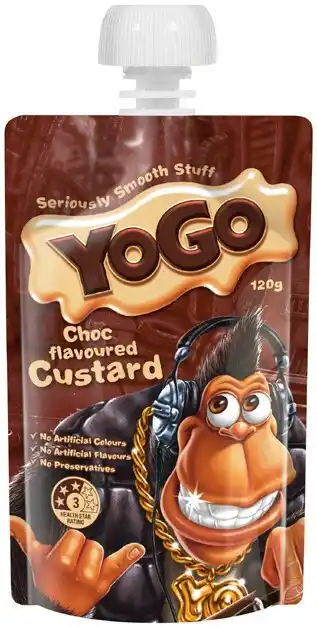 IGA Yogo chocolate flavoured custard 120g offer