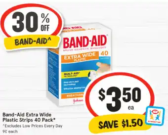 IGA Band-Aid Extra Wide Plastic Strips 40 Pack offer