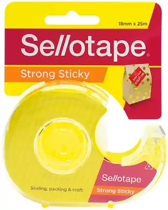 IGA Sellotape sticky tape dispenser 18mm×25m offer