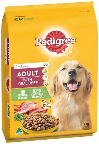 IGA Pedigree dry dog food 8kg selected varieties offer