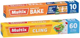 IGA Multix baking paper 30cm×10m or cling wrap 33cm×60m offer