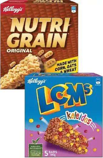 IGA Kellogg's nutri‑grain or lcms bars 5 pack selected varieties offer