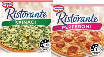 IGA Dr. oetker ristorante pizzas 310-390g selected varieties offer
