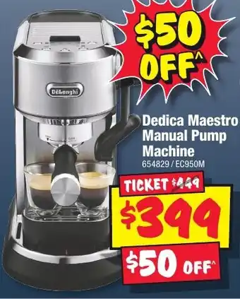 JB Hi-Fi Dedica Maestro Manual Pump Machine offer